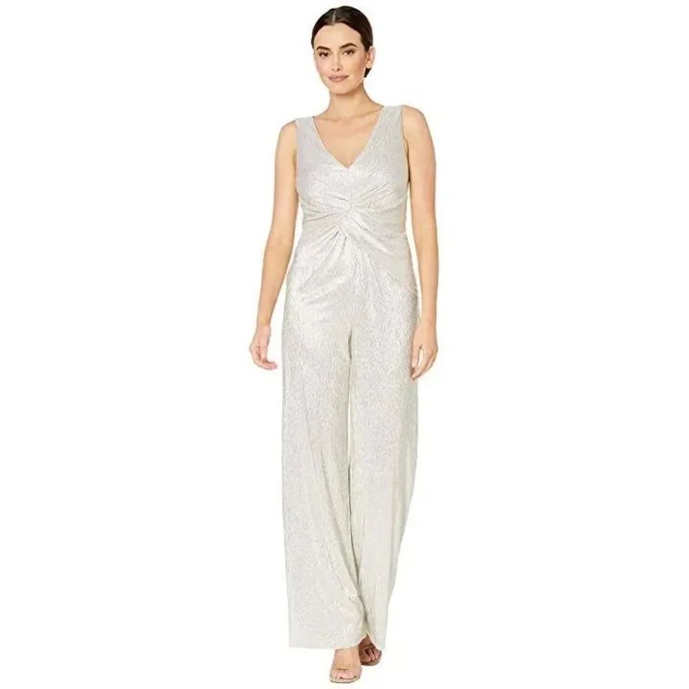 Adrianna Papell Metallic Jumpsuit NWT size 6